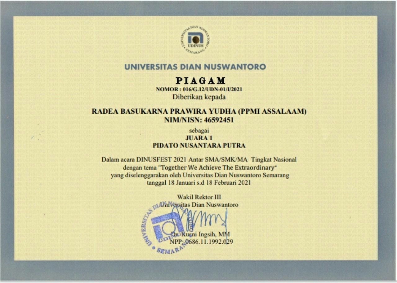 Detail Certificate Juara Kelas Nomer 26