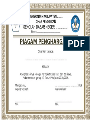 Detail Certificate Juara Kelas Nomer 51