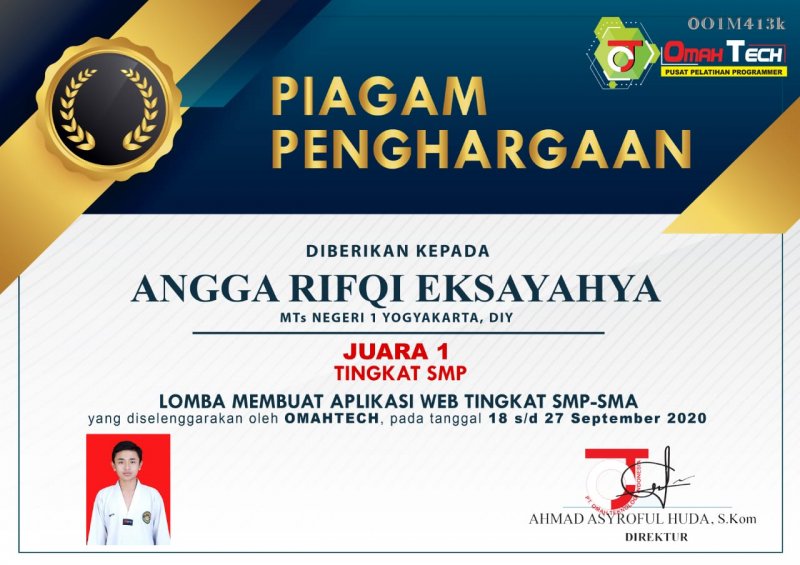 Detail Contoh Aplikasi Piagam Penghargaan Juara Kelas Jatim Nomer 11