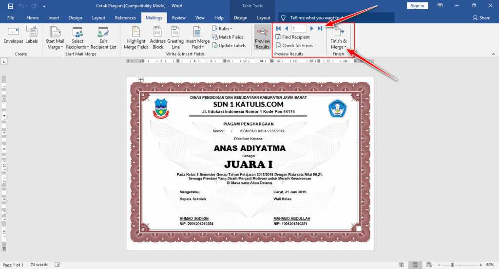 Detail Contoh Piagam Juara Kelasdoc Nomer 43