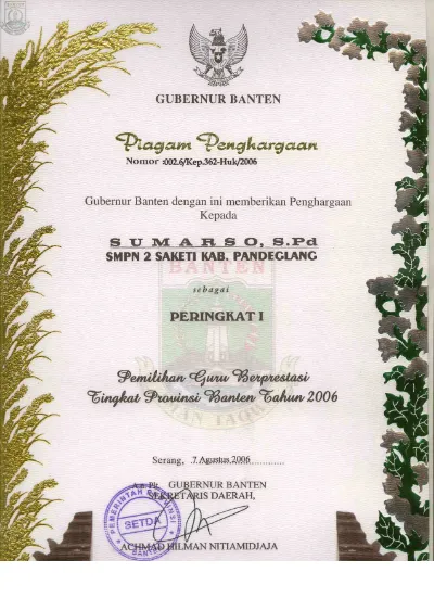 Detail Contoh Piagam Juara Umum Kelas Nomer 45