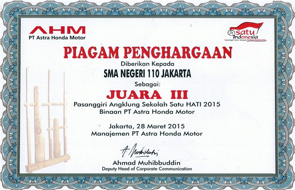 Detail Contoh Piagam Juara Umum Kelas Nomer 48