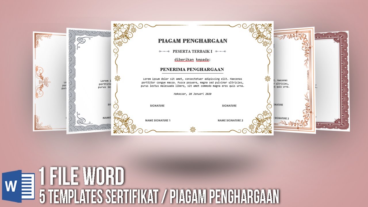 Detail Contoh Piagam Penghargaan Juara Kelas Keren Format Word Nomer 40