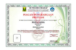 Detail Contoh Piagam Penghargaan Juara Kelas Sd Nomer 11