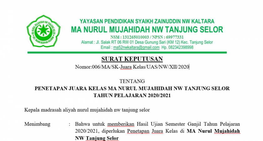 Detail Contoh Tulisan Di Juara Kelas Nomer 36