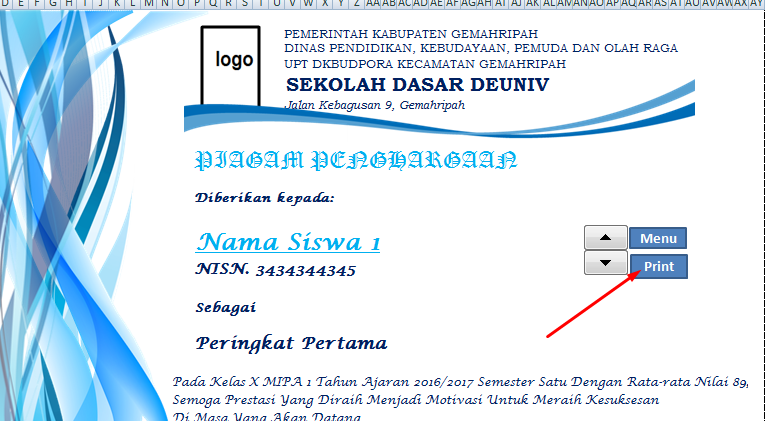 Detail Dowload Piagam Juara Kelas Doc Nomer 42