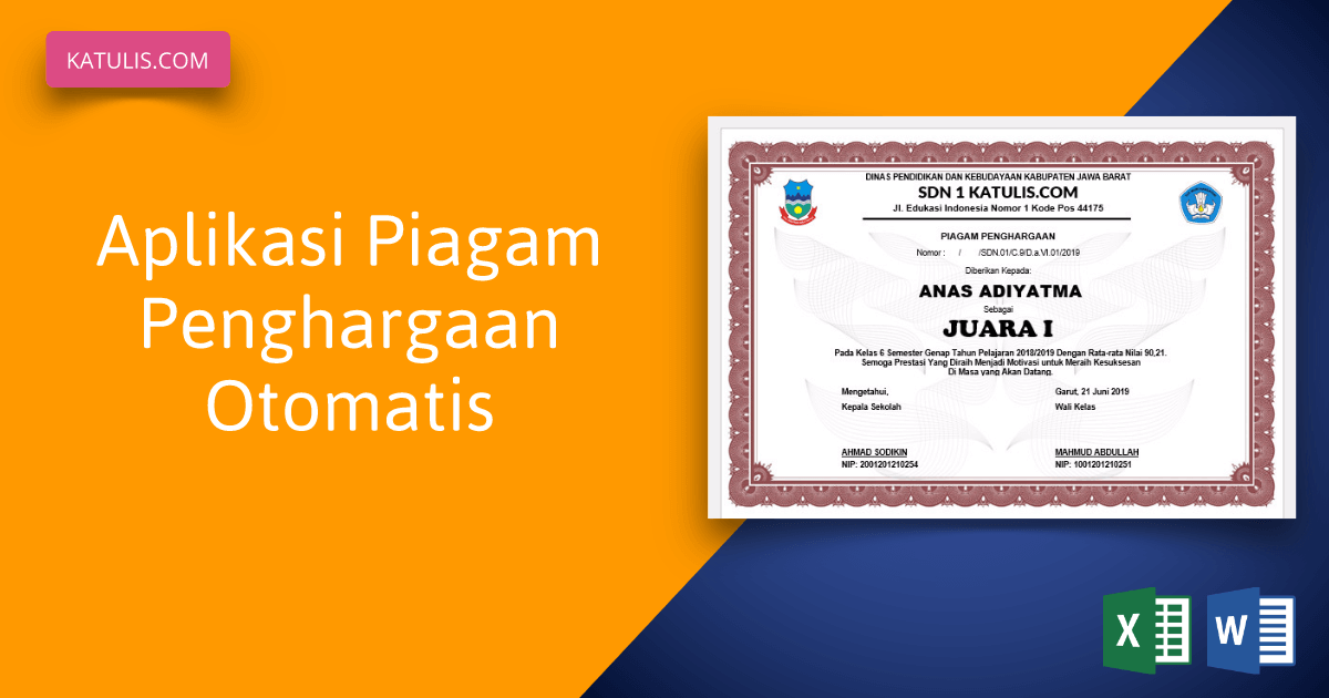 Detail Download Format Piagam Penghargaan Juara Kelas Nomer 32