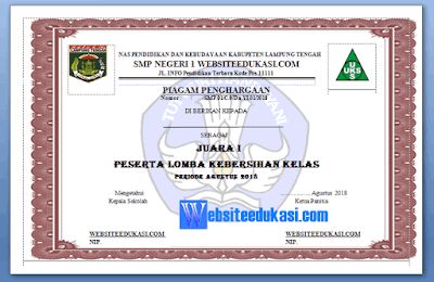 Detail Download Format Srtifikat Juara Kelas Sd Nomer 31