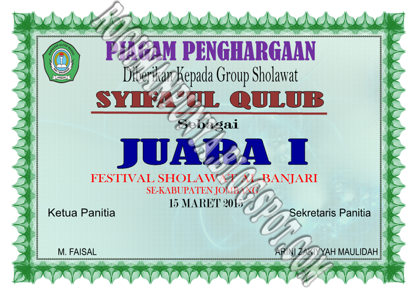 Detail Download Piagam Penghargaan Juara Kelas Nomer 52