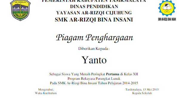 Detail Format Juara Kelas Sd Nomer 21