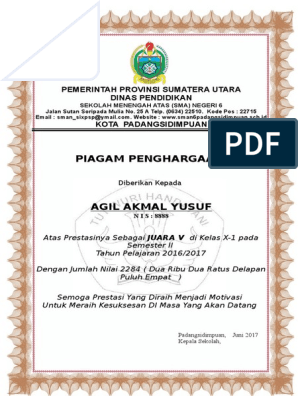 Detail Format Juara Kelas Sd Nomer 23