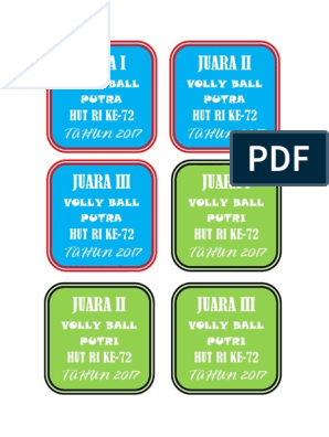 Detail Format Label Piala Juara Kelas Nomer 34