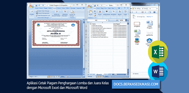 Detail Format Piagam Juara Kelas Doc Smp Nomer 51