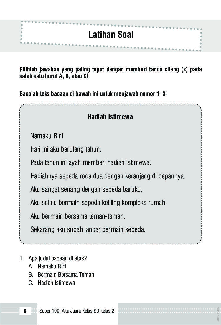 Detail Free Ebooks Pdf Super 100 Aku Juara Kelas 1 Nomer 36