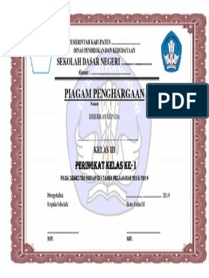 Detail Piagam Juara Kelas Doc Nomer 52