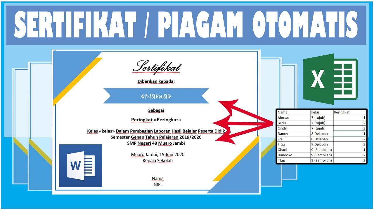 Detail Piagam Juara Kelas Excel Nomer 29