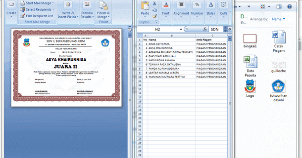 Detail Piagam Juara Kelas Excel Nomer 9