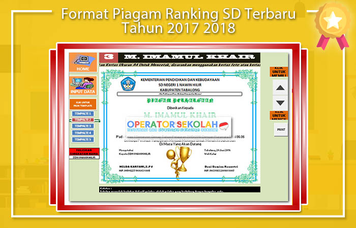 Detail Piagam Juara Kelas Sd Nomer 33