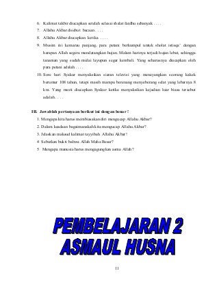 Detail Soal Aqidah Kelas 2 Bab 1 Sang Juara Nomer 9