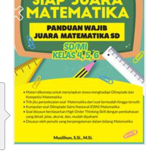 Detail Sukses Juara Matematika Sd Kelas Iv V Vi Nomer 16