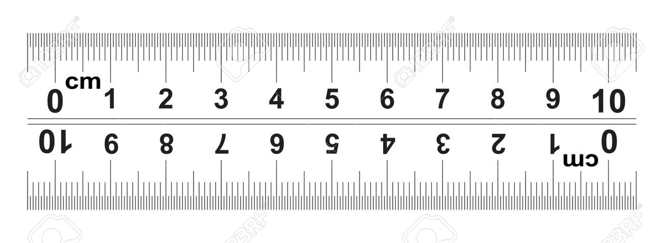 Detail Image Of A Centimeter Ruler Nomer 27