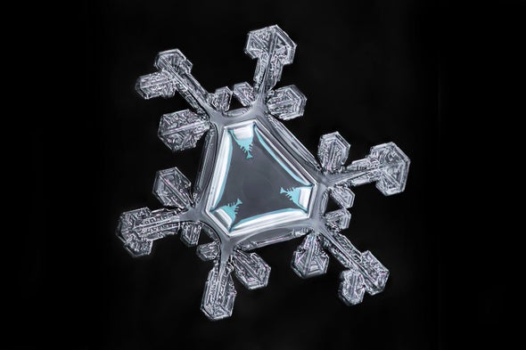 Detail Image Of A Snowflake Nomer 14