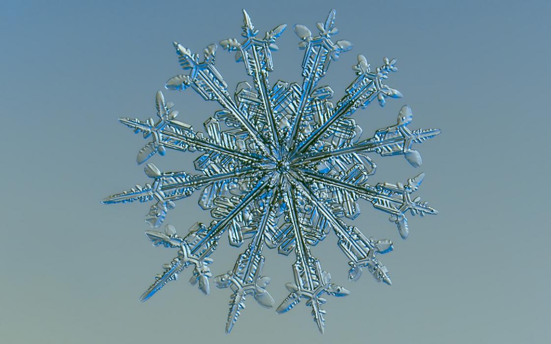 Detail Image Of A Snowflake Nomer 27