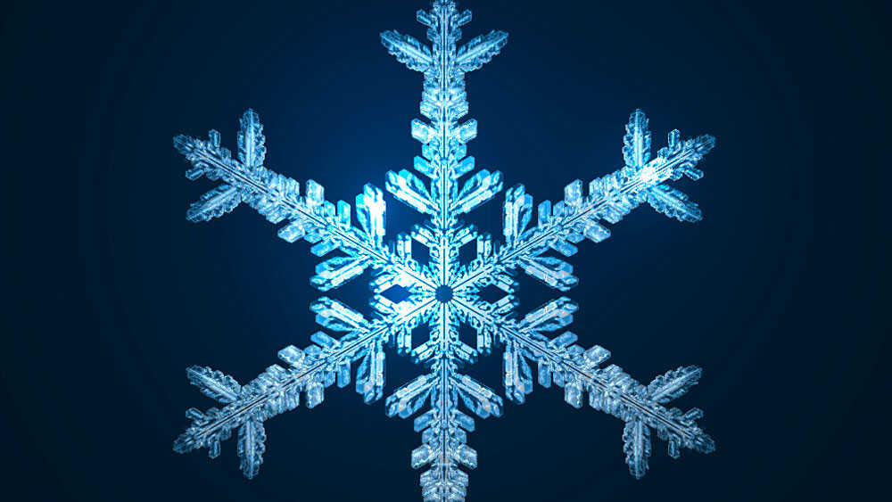 Detail Image Of A Snowflake Nomer 7