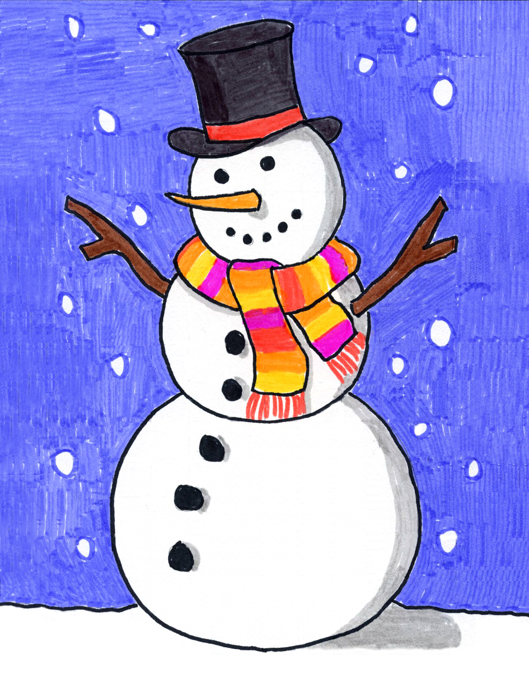 Detail Image Of A Snowman Nomer 2