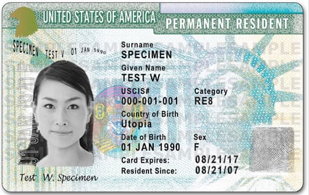 Detail Image Of Permanent Resident Card Nomer 2