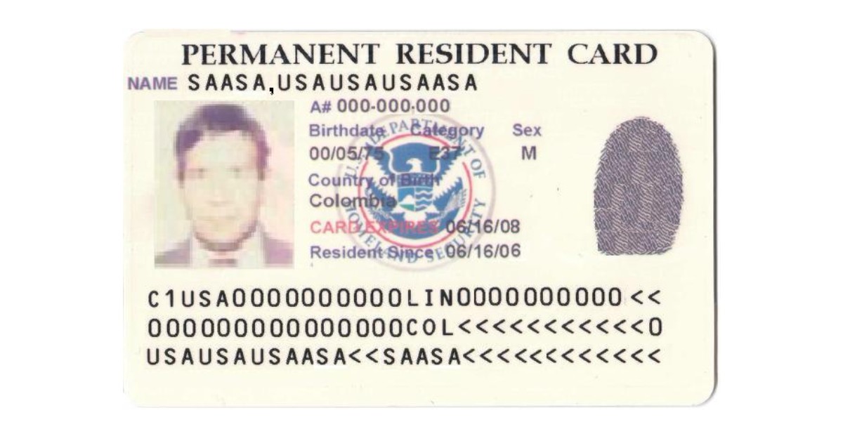 Detail Image Of Permanent Resident Card Nomer 48