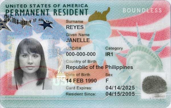 Detail Image Of Permanent Resident Card Nomer 6