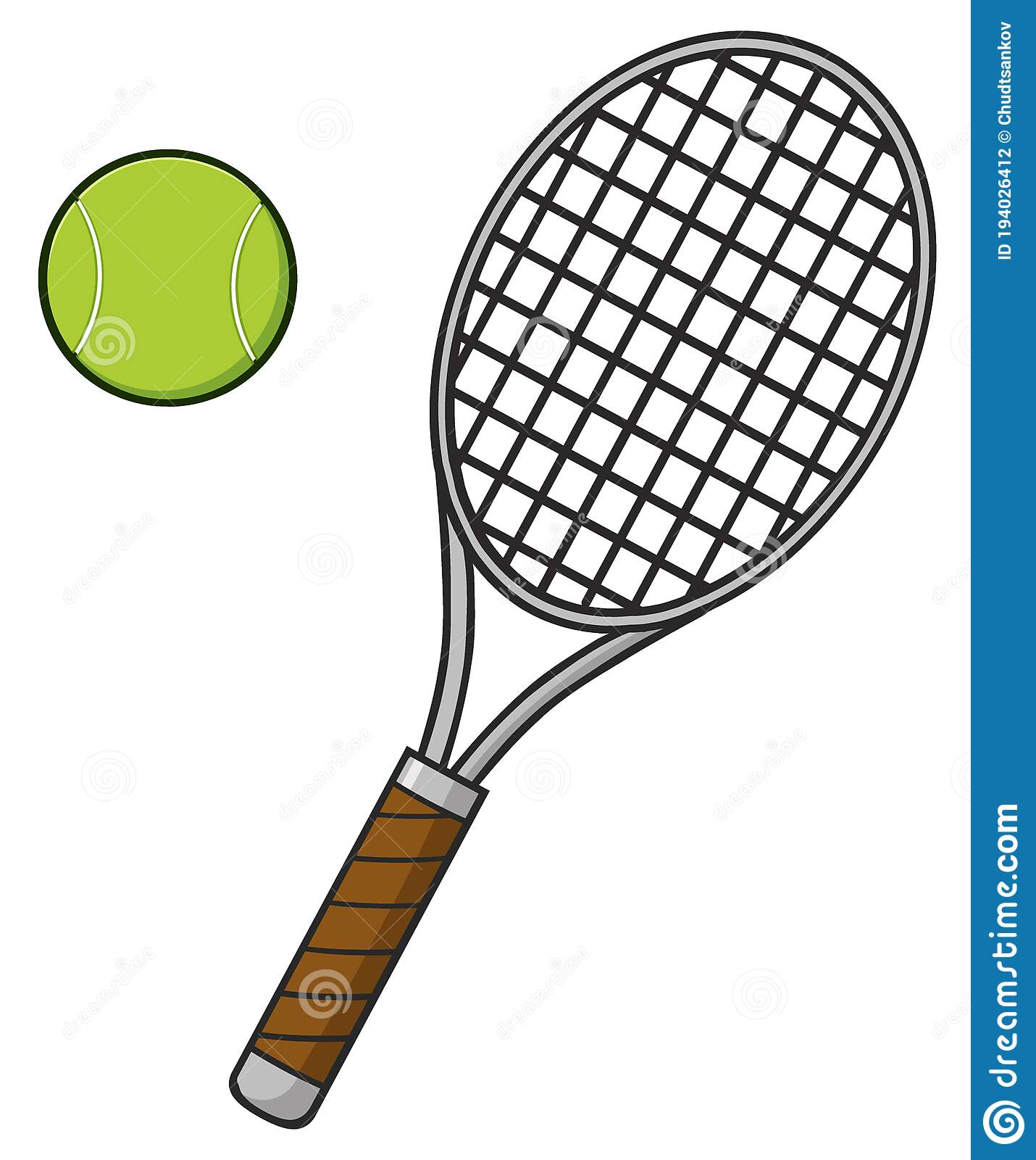 Detail Image Of Tennis Racket And Ball Nomer 19