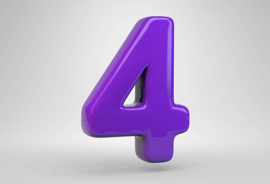 Detail Image Of The Number 4 Nomer 35