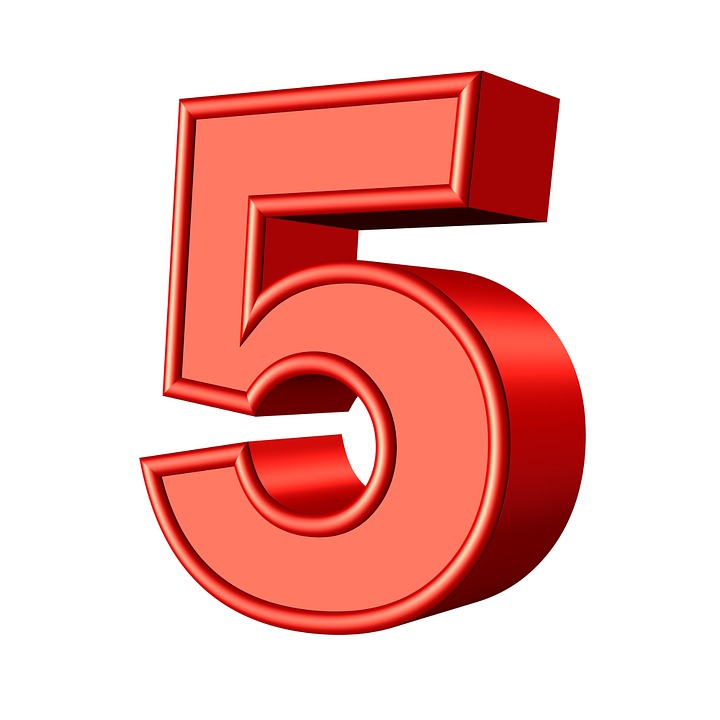 Detail Image Of The Number 5 Nomer 5