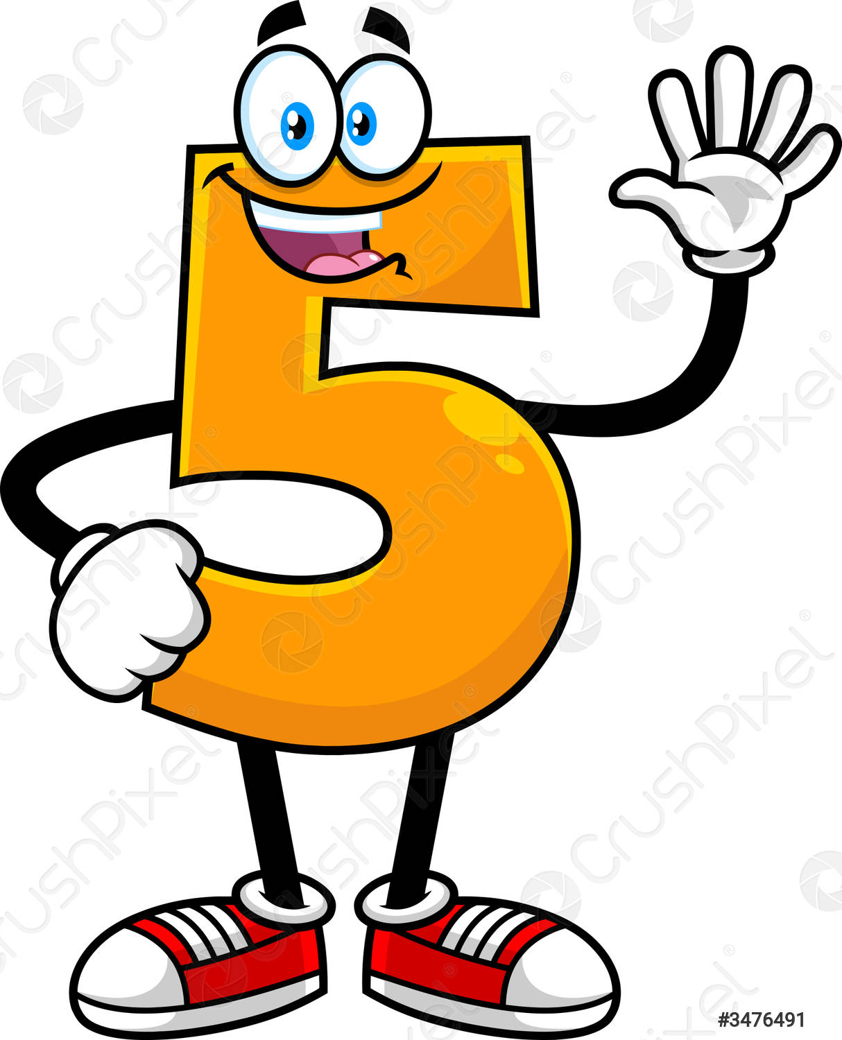 Detail Image Of The Number 5 Nomer 45