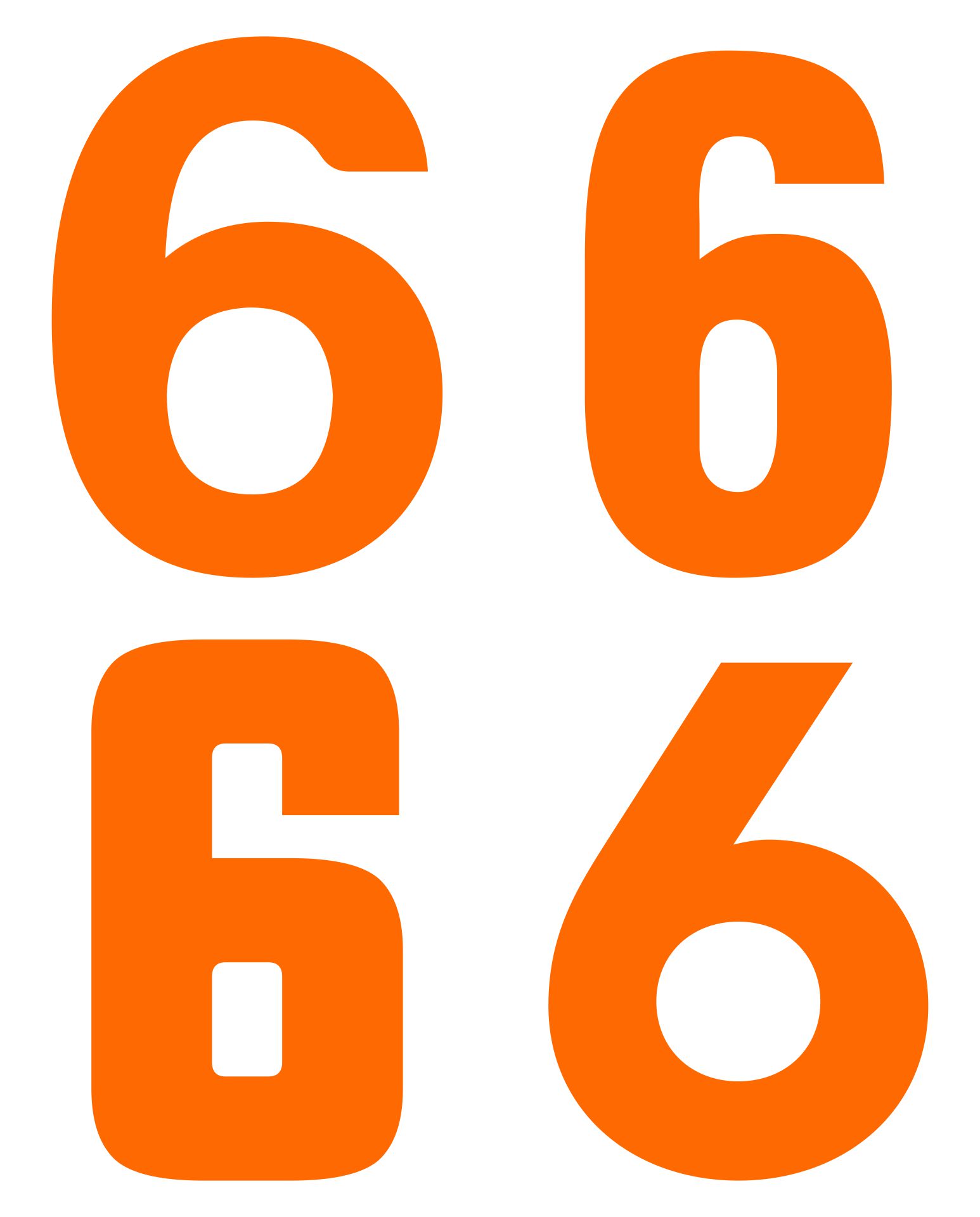 Detail Image Of The Number 6 Nomer 48