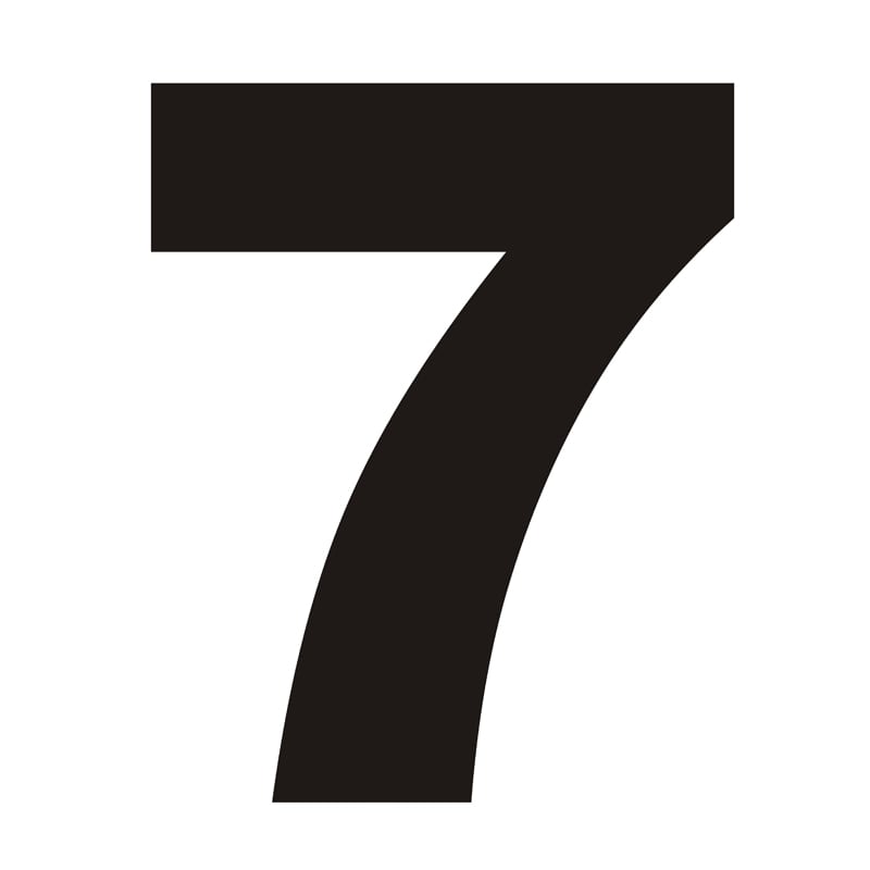 Detail Image Of The Number 7 Nomer 11