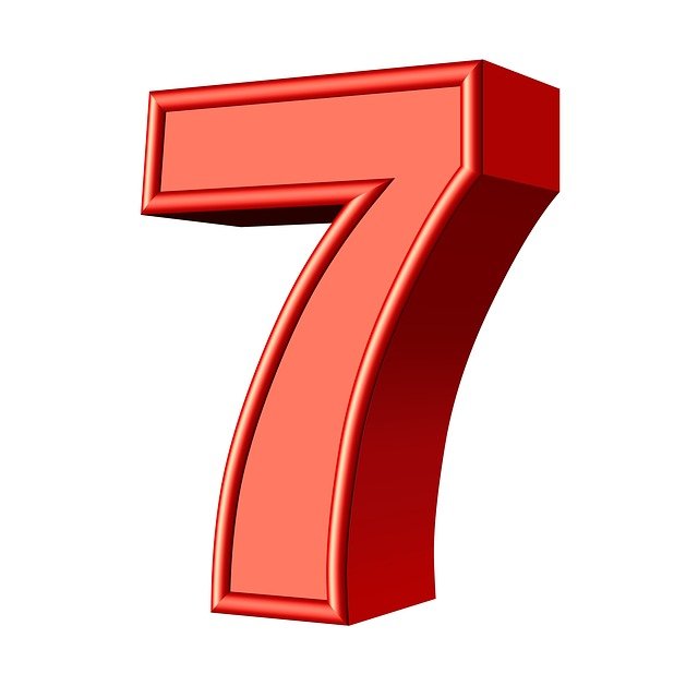 Detail Image Of The Number 7 Nomer 14