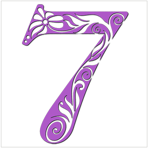 Detail Image Of The Number 7 Nomer 33