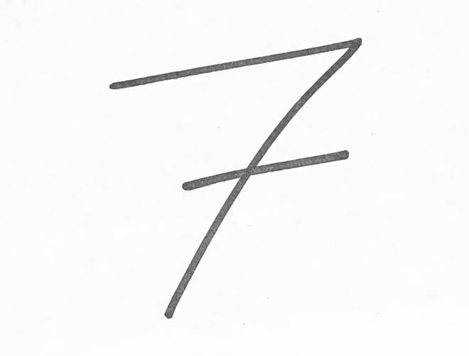 Detail Image Of The Number 7 Nomer 34