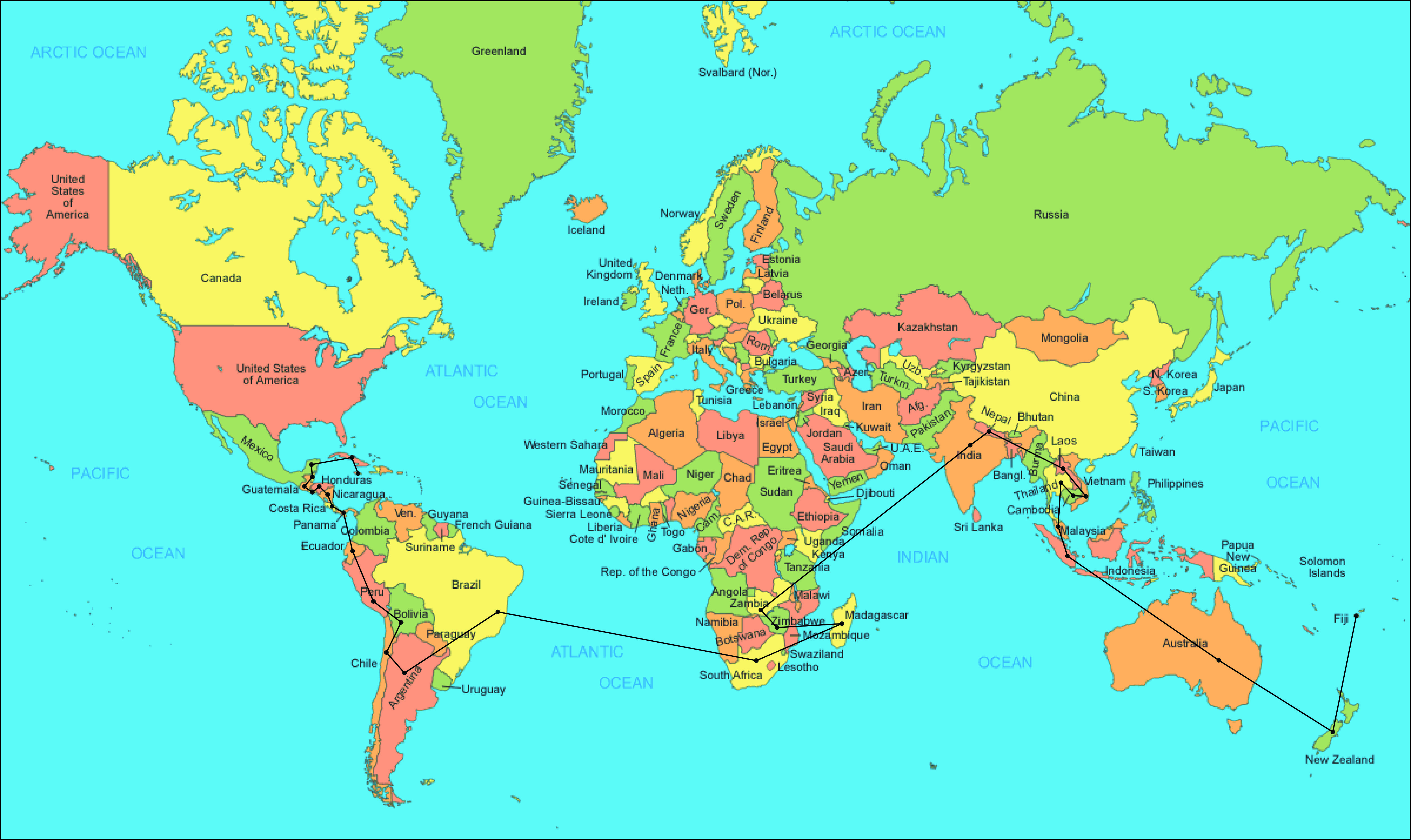 Detail Image Of The World Map Nomer 17