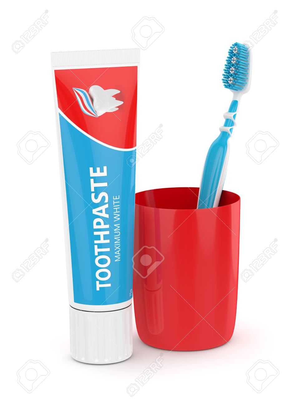 Detail Image Of Toothbrush And Toothpaste Nomer 27