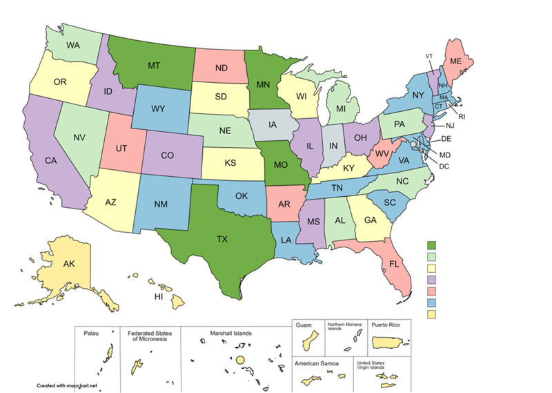 Detail Image Of Us States Nomer 12