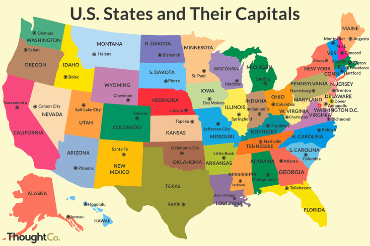 Detail Image Of Us States Nomer 3