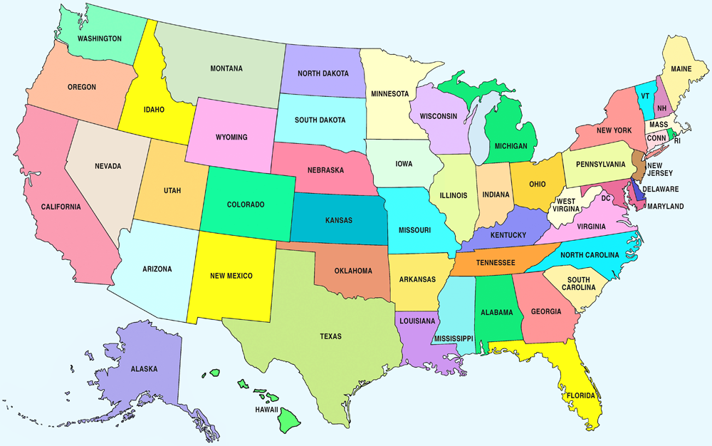 Detail Image Of Us States Nomer 10