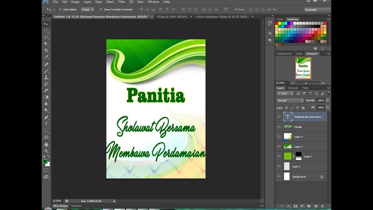 Detail Desain Kartu Panitia Maulid Nomer 6