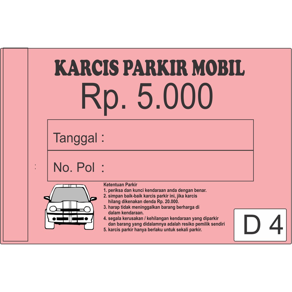 Detail Desain Kartu Parkir Nomer 14