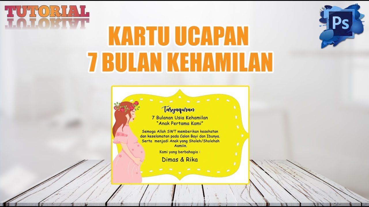 Detail Desain Kartu Ucapan 7 Bulanan Nomer 53