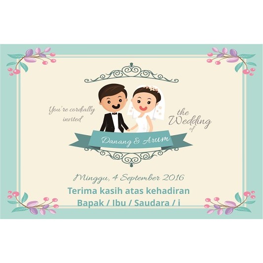 Detail Desain Kartu Ucapan Wedding Nomer 29